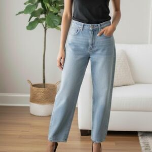 Motel Rocks Denim Wide Leg Mid Rise Light Blue Jeans Size 26 x 32